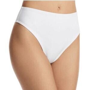 NWT Oye Swimwear High Waist Anna Bottom in White Size Small